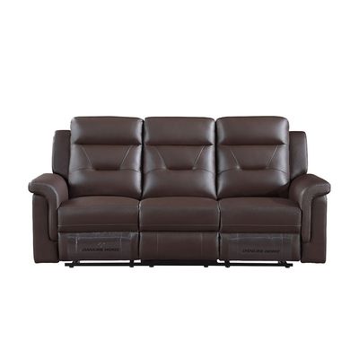 Nato 3 Seater Half Leather  Recliner - Brown